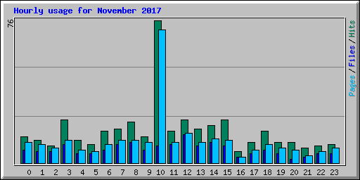 Hourly usage for November 2017