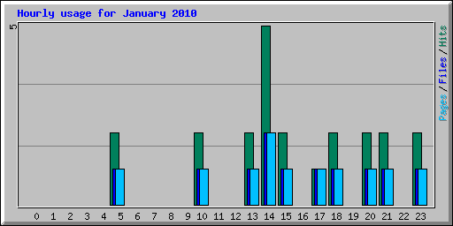 Hourly usage for January 2010